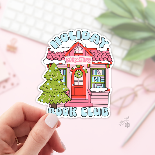 Book Lover Merch Shop - Holiday Bookstore Book Club Stickers / Christmas Bookish