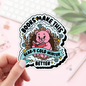 Book Lover Merch Shop - Books Make This Beary Cold Winter Better Stickers / Bookish