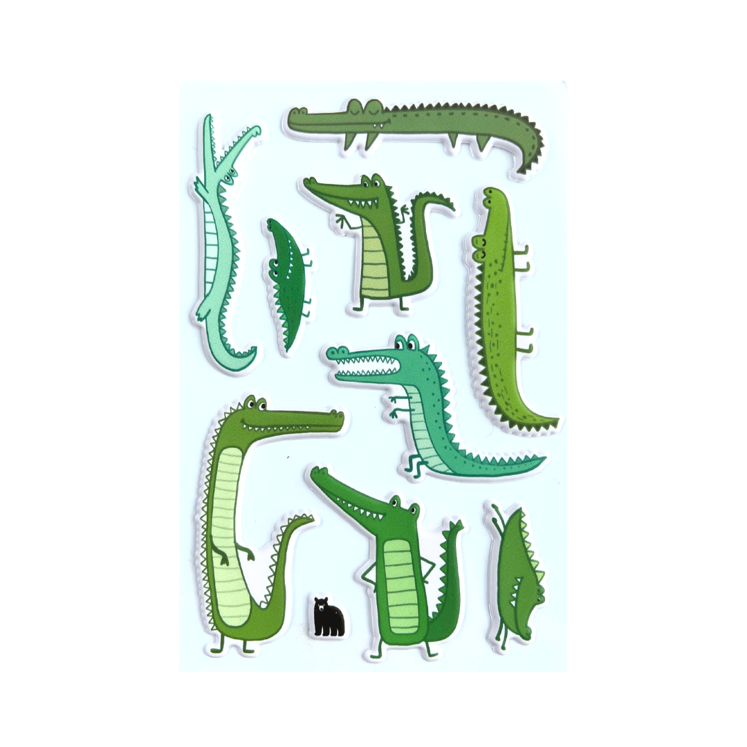 Four Bears Sticker Club - Puffy Crocodiles