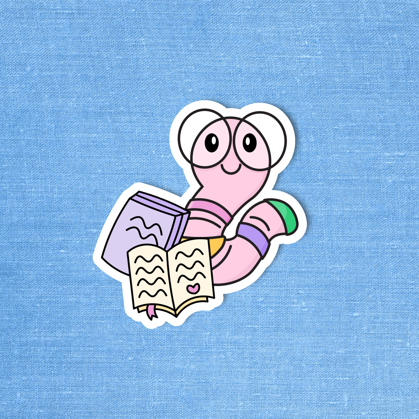 Radical Buttons - Bookworm sticker, Bookish sticker, Laptop sticker, Bookstore
