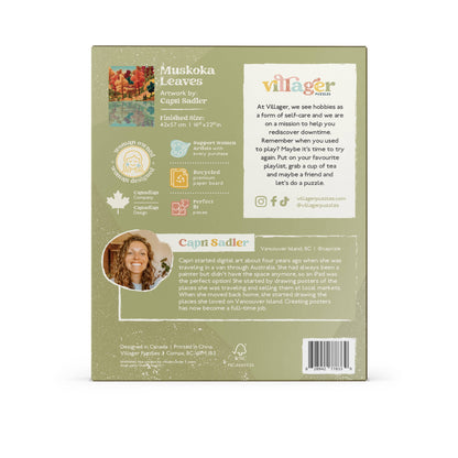 Villager Puzzles - Muskoka Leaves | 500-Piece Puzzle | Designed in Canada