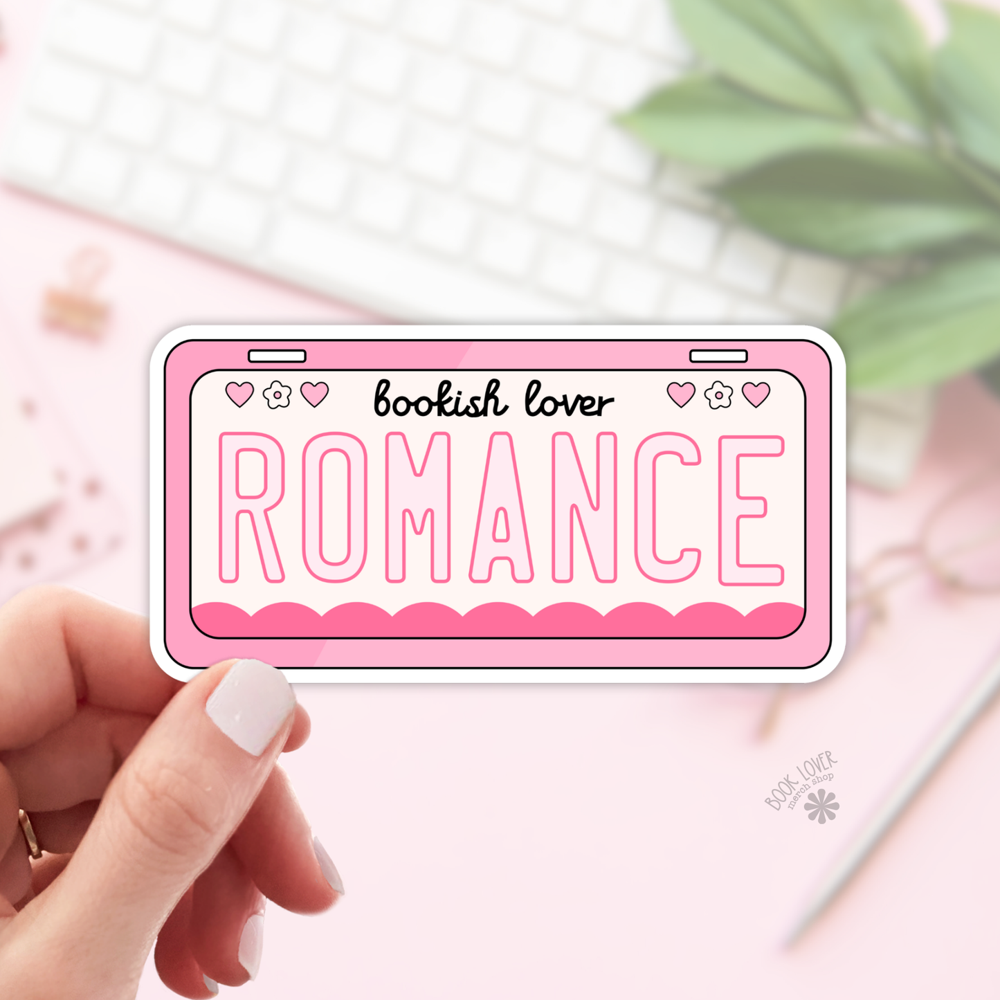 Book Lover Merch Shop - Romance Plate Stickers / Bookish Stickers / Book Lover Gift
