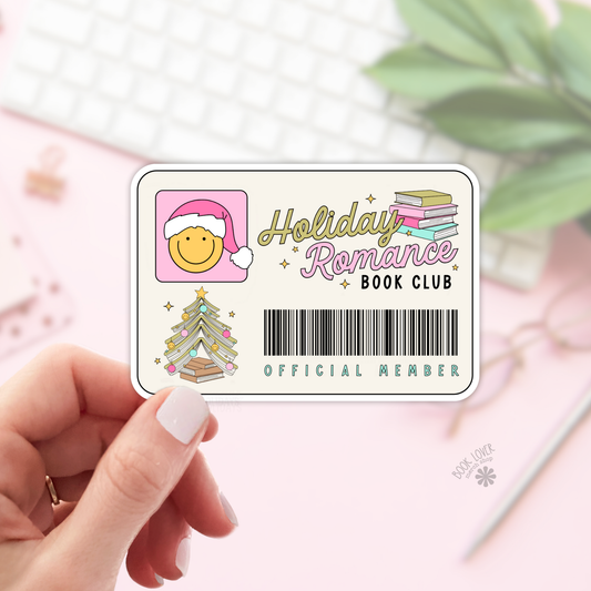 Book Lover Merch Shop - Holiday Romance Book Club Stickers / Christmas Bookish