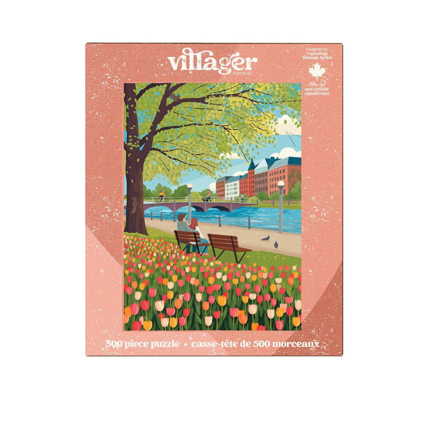 Villager Puzzles - Tulip Season | 500-Piece Puzzle | Designed in Canada