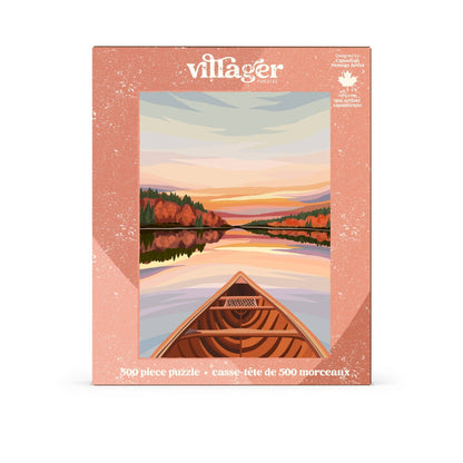Villager Puzzles - Canoeing at Dawn | 500-Piece Puzzle | Designed in Canada
