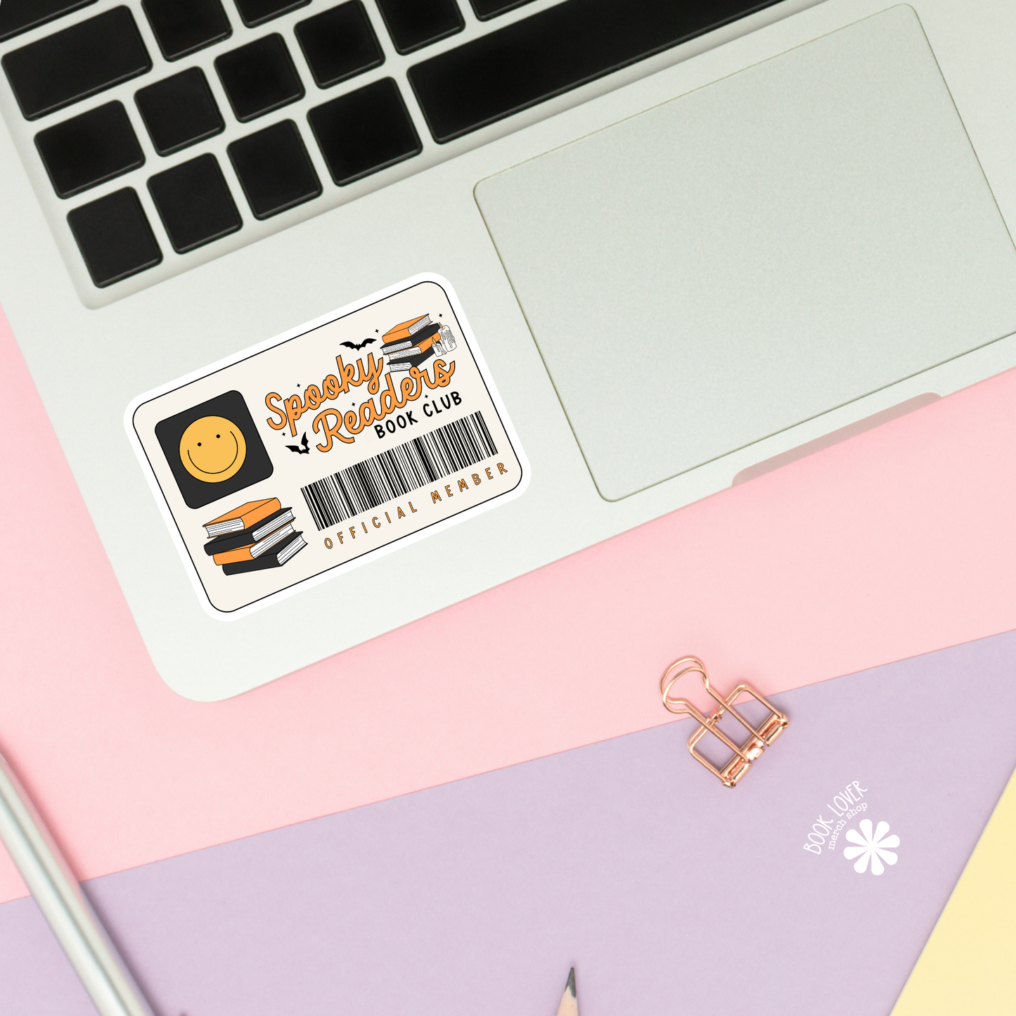 Book Lover Merch Shop - Halloween Spooky Readers Card Stickers / Bookish Stickers