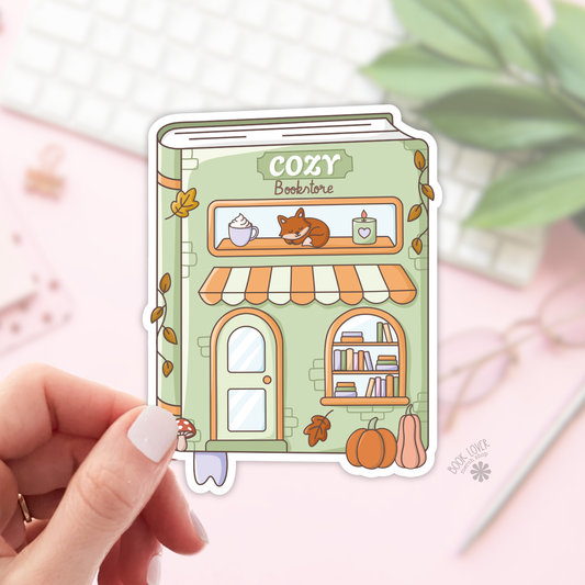 Book Lover Merch Shop - Cozy Bookstore Stickers / Fall Bookish Stickers / Book Lover