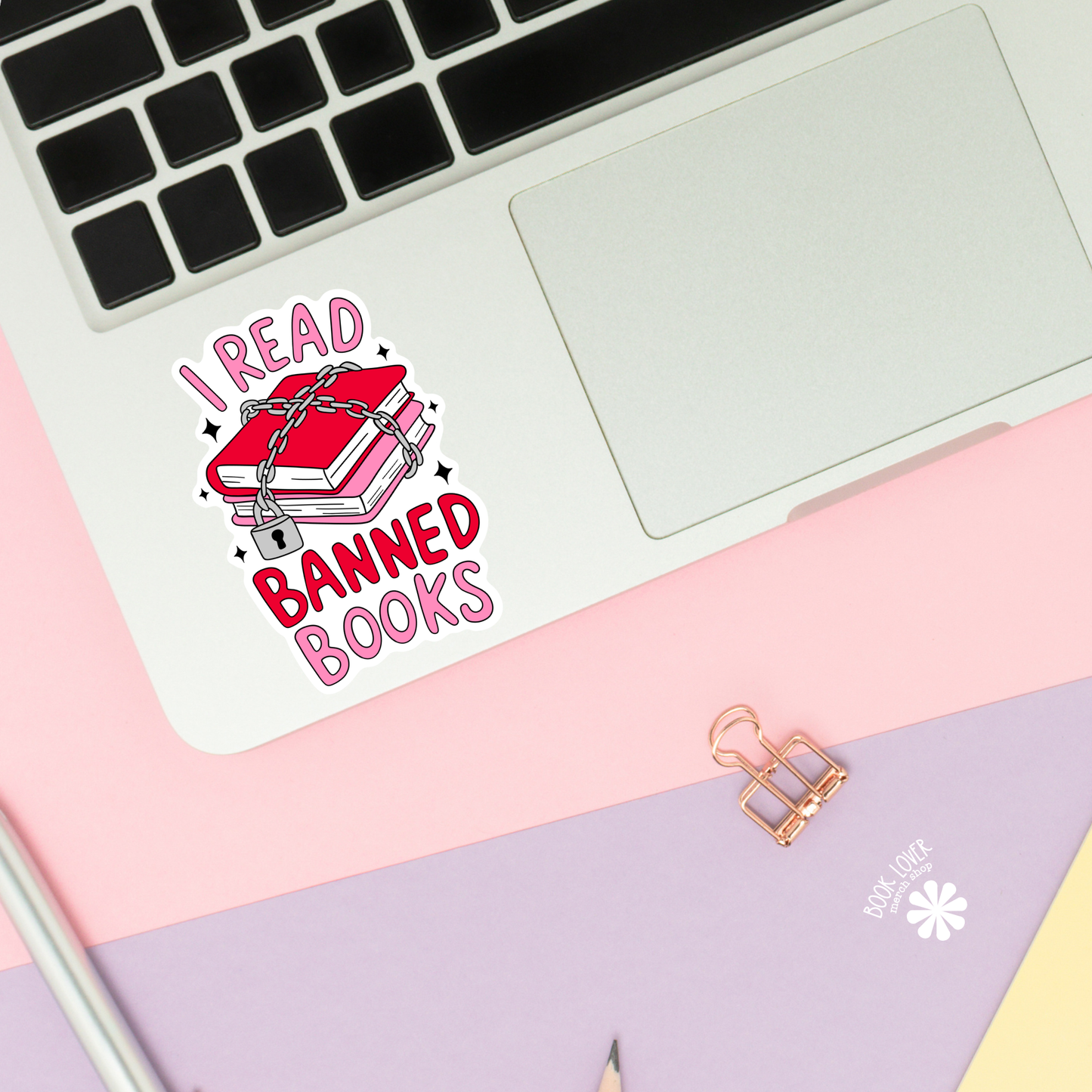 Book Lover Merch Shop - I Read Banned Books Stickers / Bookish Stickers / Book Lover