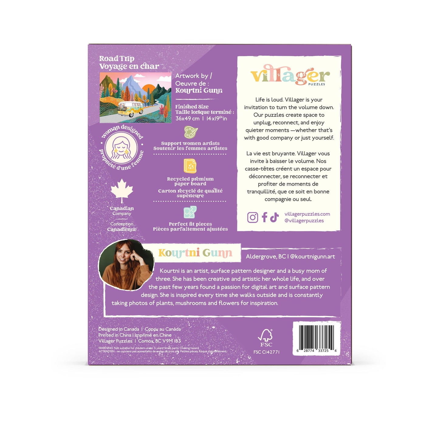Villager Puzzles - Road Trip | 250 Piece Puzzle | Designed in Canada