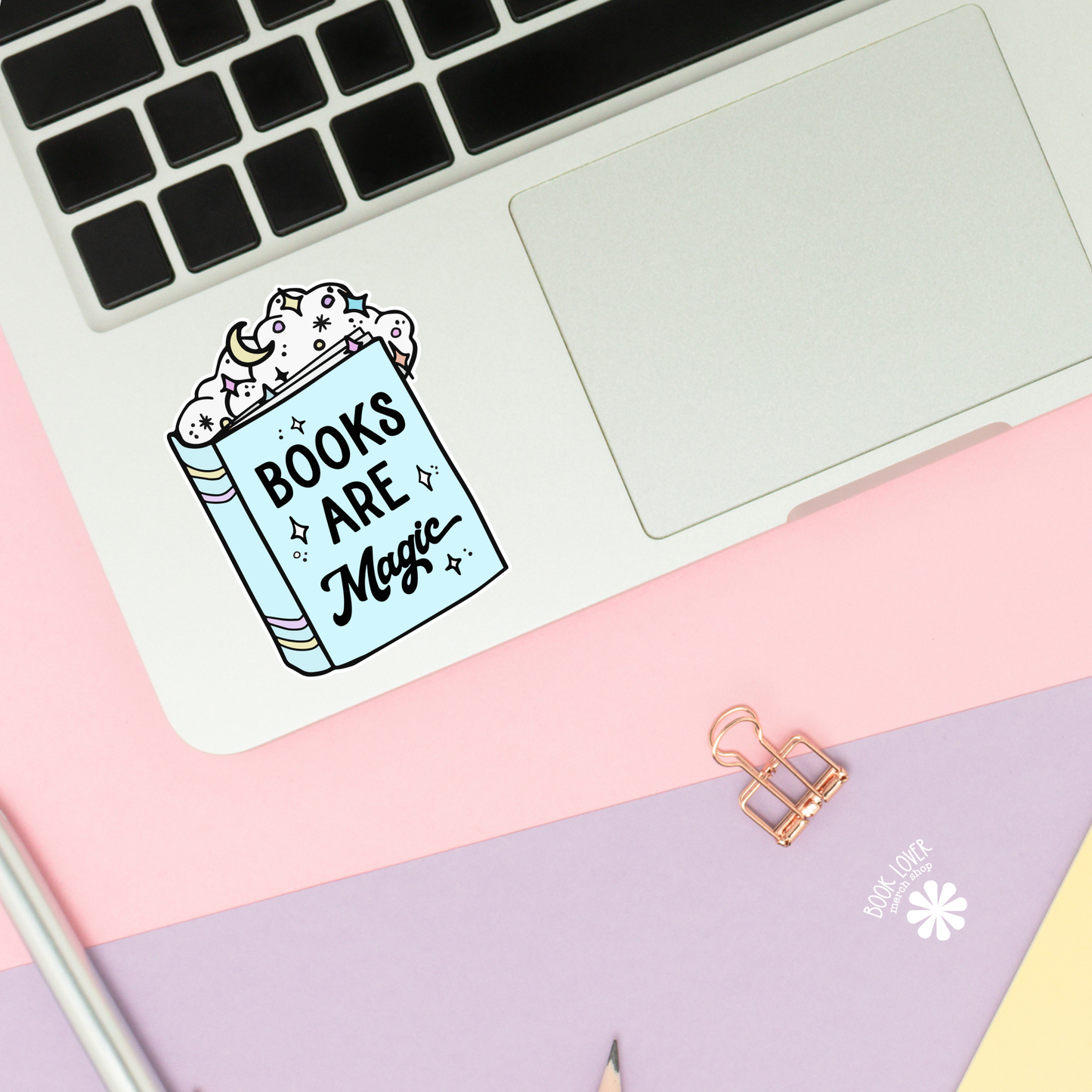 Book Lover Merch Shop - Books Are Magic Stickers / Bookish Merch for Book Lover