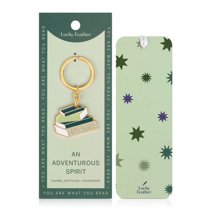 Lucky Feather Book Lover's Keychain