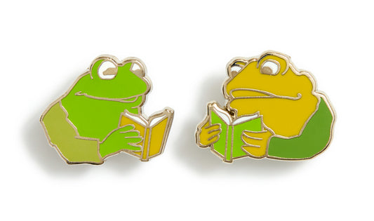 Frog and Toad Enamel Pins - Set of 2