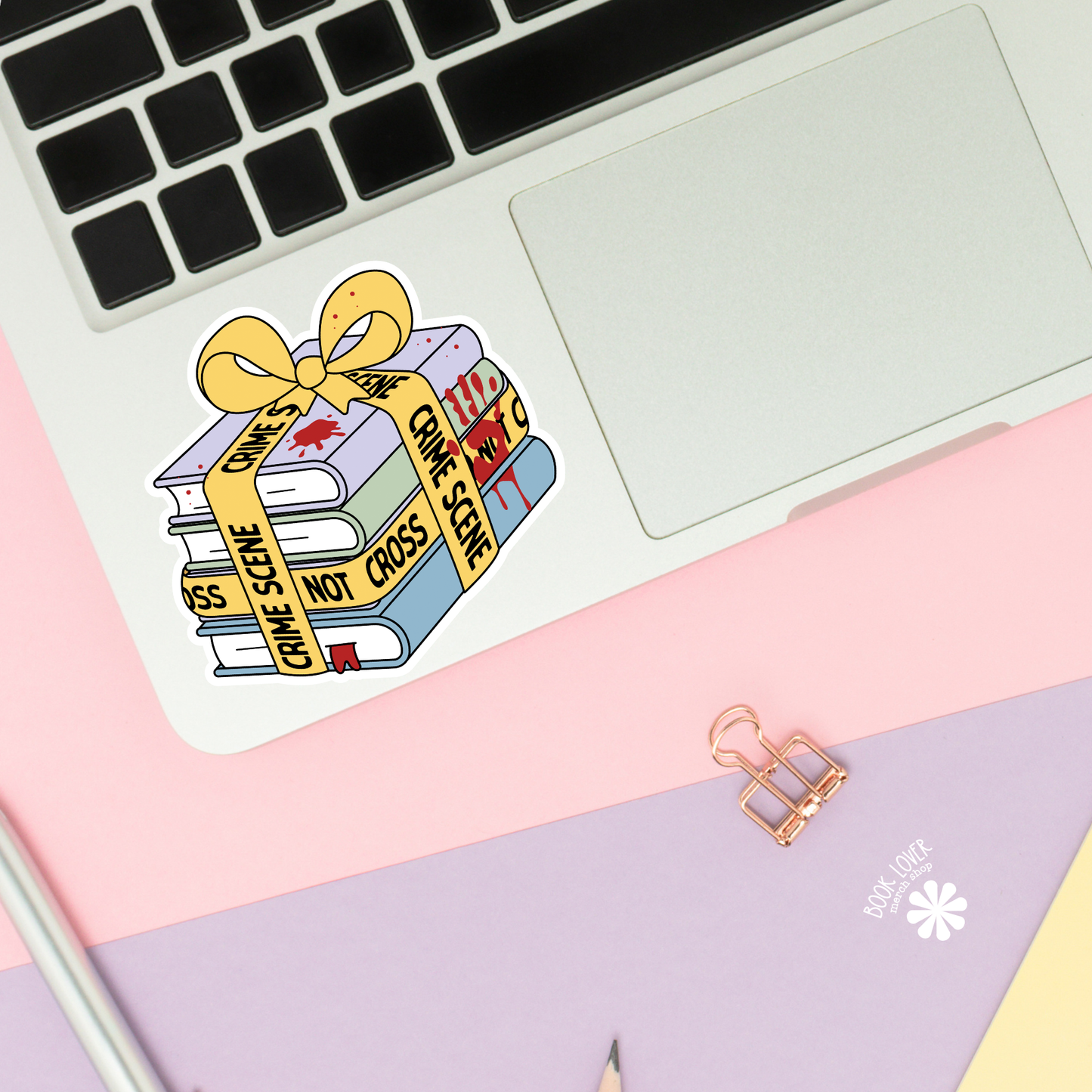 Book Lover Merch Shop - Crime Scene Books Stickers / Bookish Stickers / Book Lover