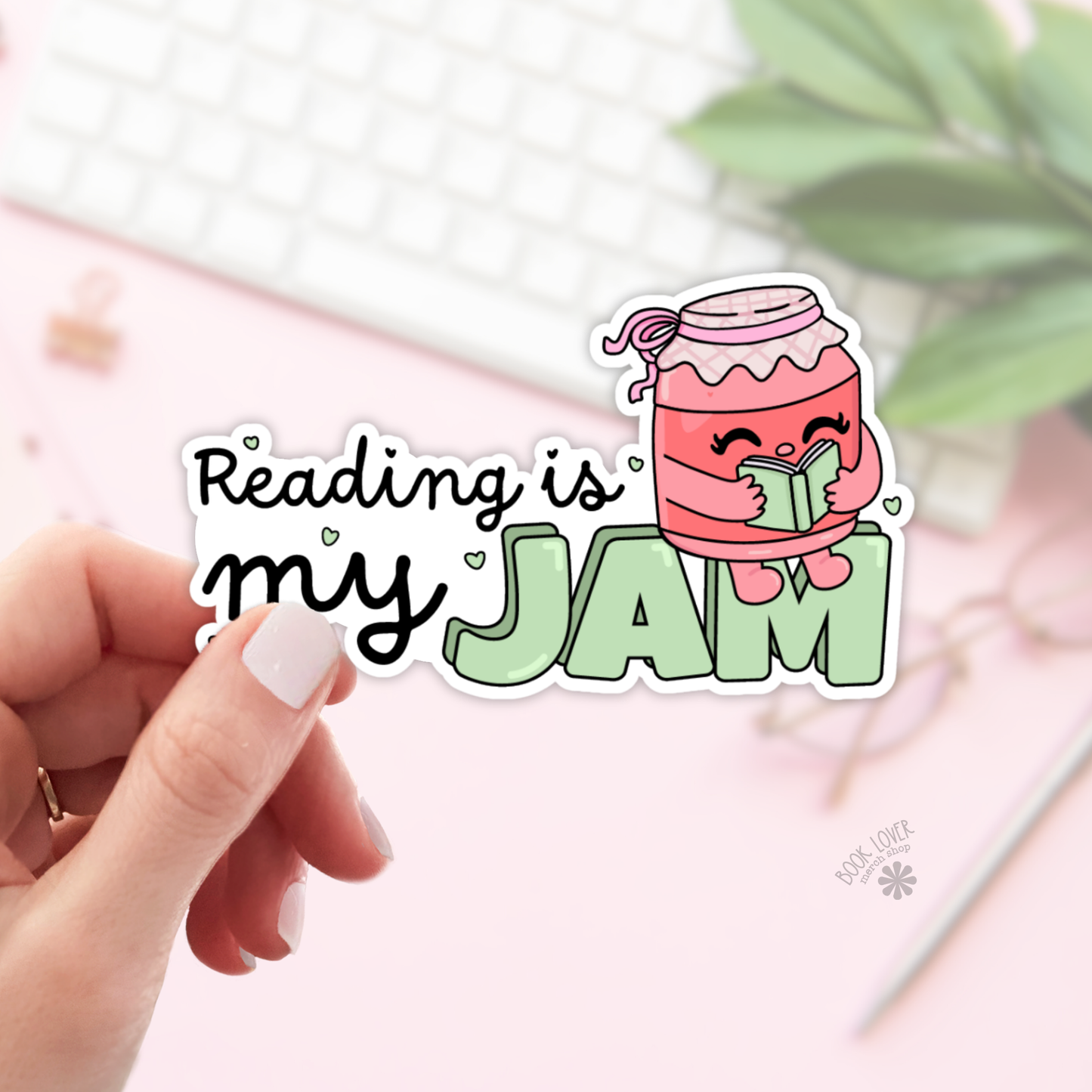 Book Lover Merch Shop - Reading is My Jam Stickers / Bookish Stickers / Book Lover