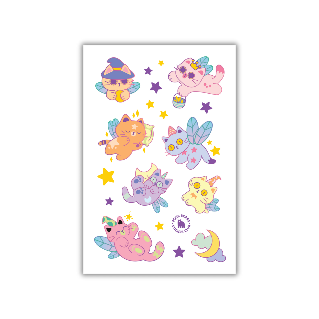 Four Bears Sticker Club - Fairy Cats