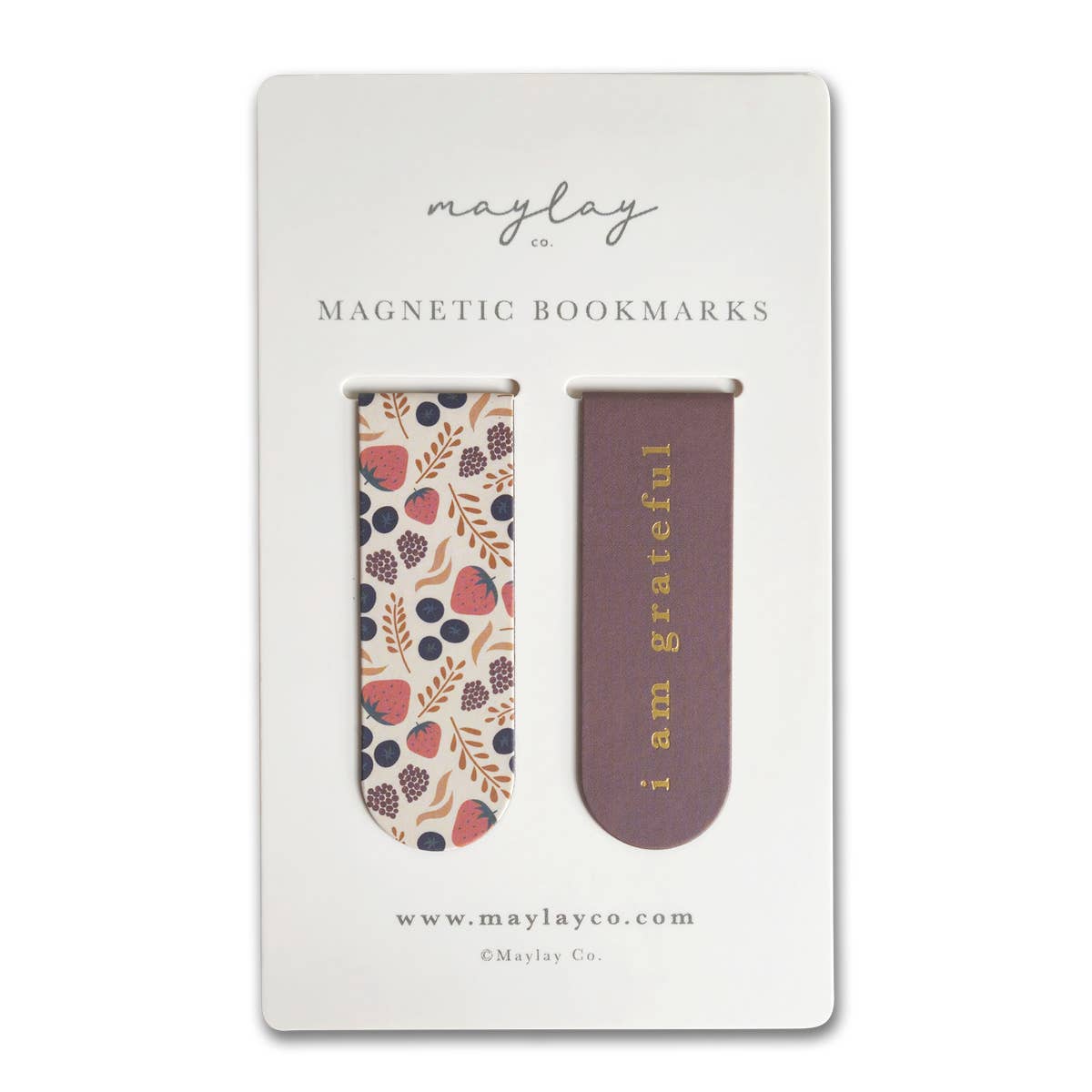 Maylay Co. - Fruity Magnetic Gold Foil Bookmarks (Set of 2)