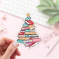 Book Lover Merch Shop - Christmas Tree with Books / Bookish Stickers / Book Lover