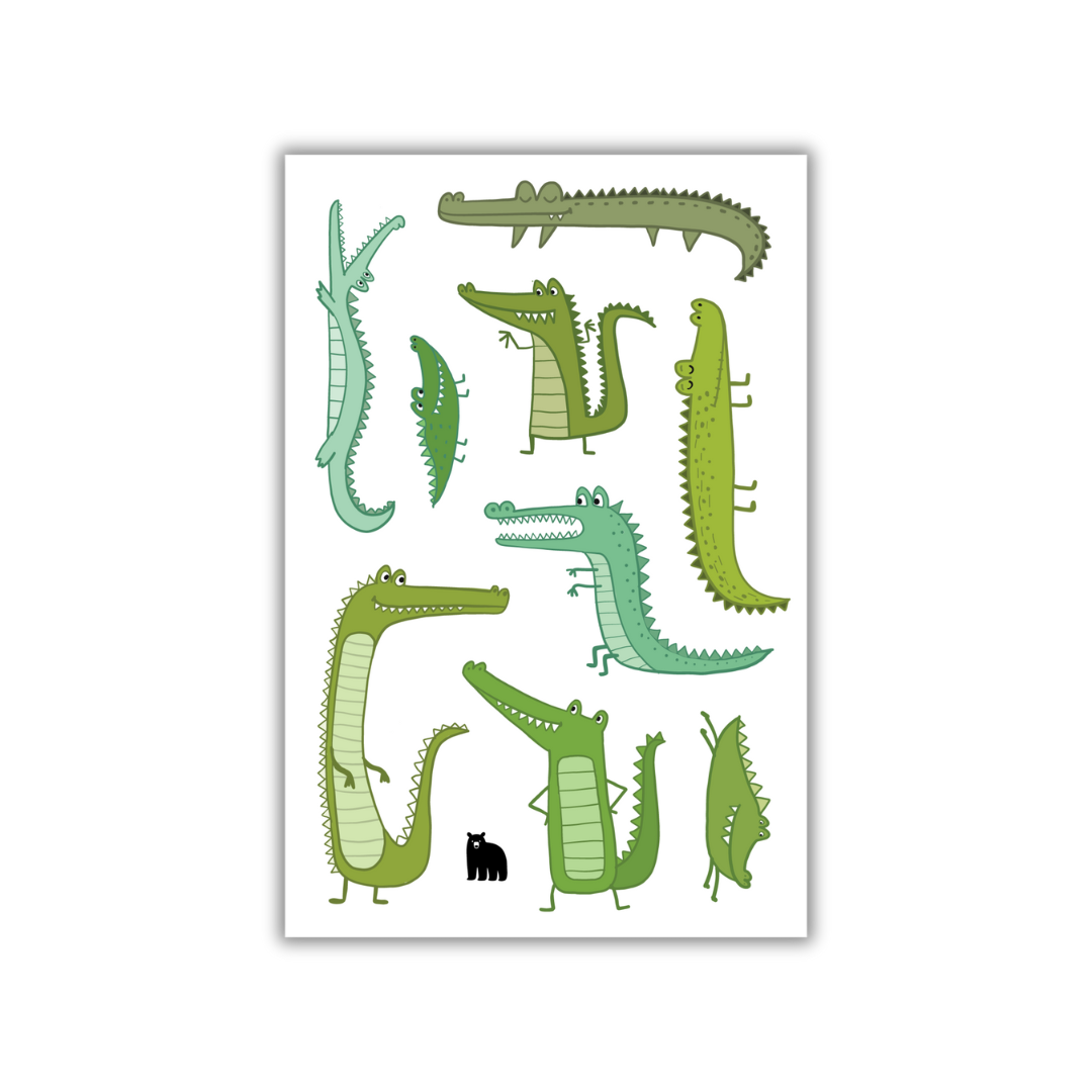 Four Bears Sticker Club - Puffy Crocodiles