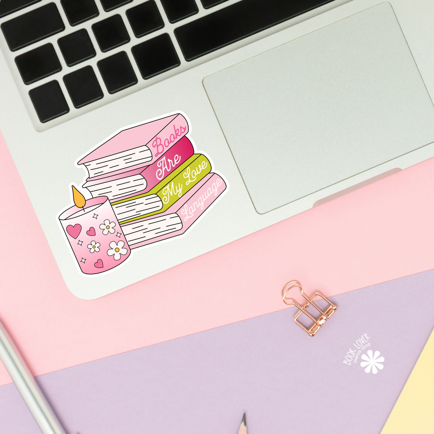 Book Lover Merch Shop - Books Are My Love Language Stickers / Bookish Stickers