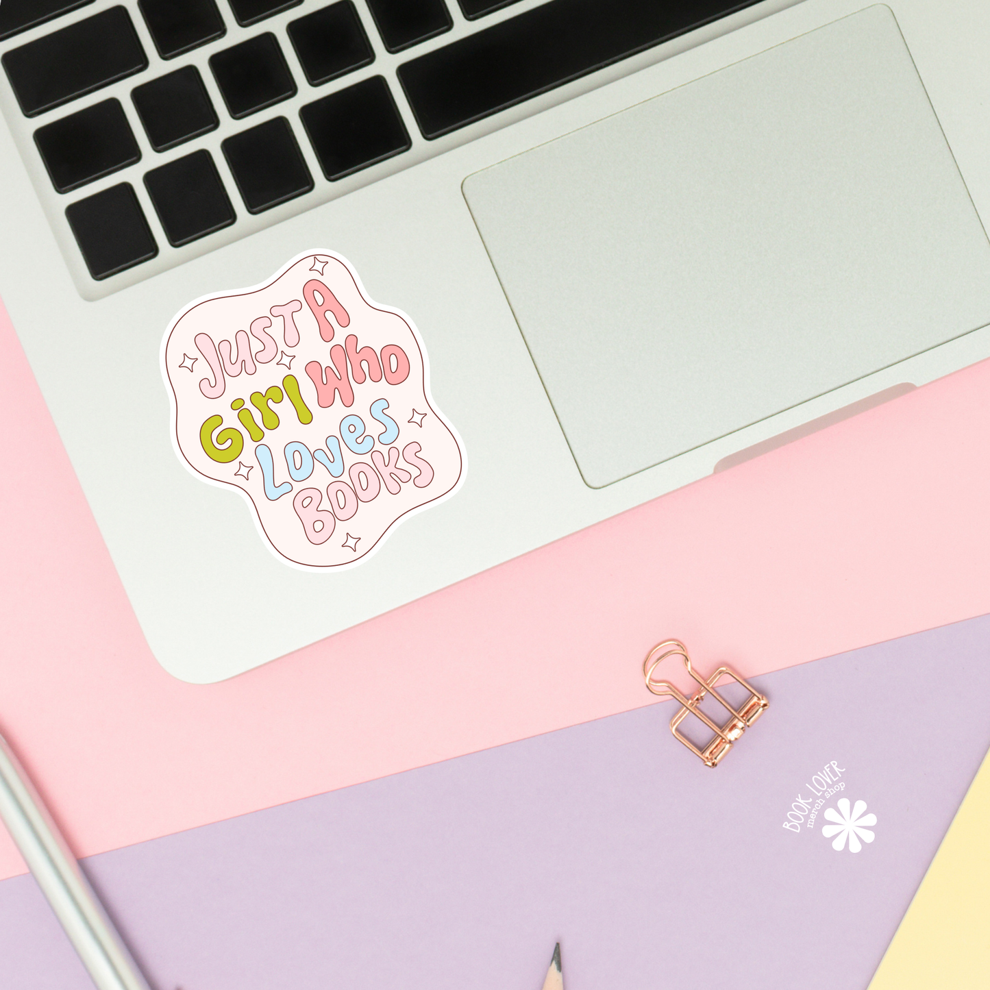 Book Lover Merch Shop - Just a Girl Who Loves Books Stickers / Bookish Stickers