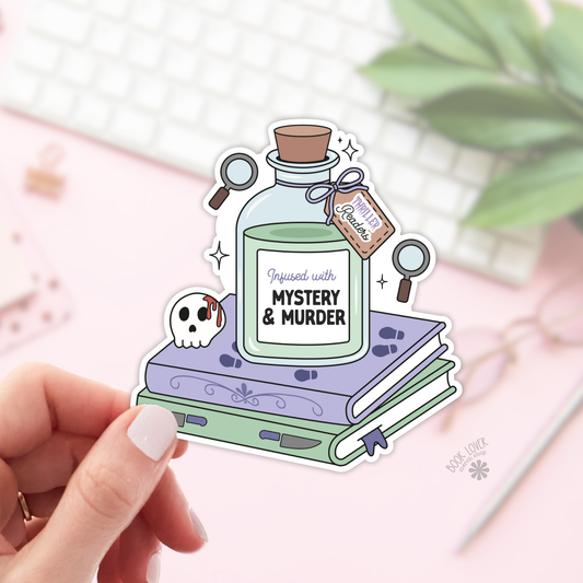 Book Lover Merch Shop - Bookish Potion Infused With Thriller Stickers / Bookish