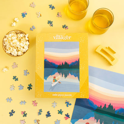 Villager Puzzles - Sunrise Paddle | 1000-Piece Puzzle | Designed in QC Canada