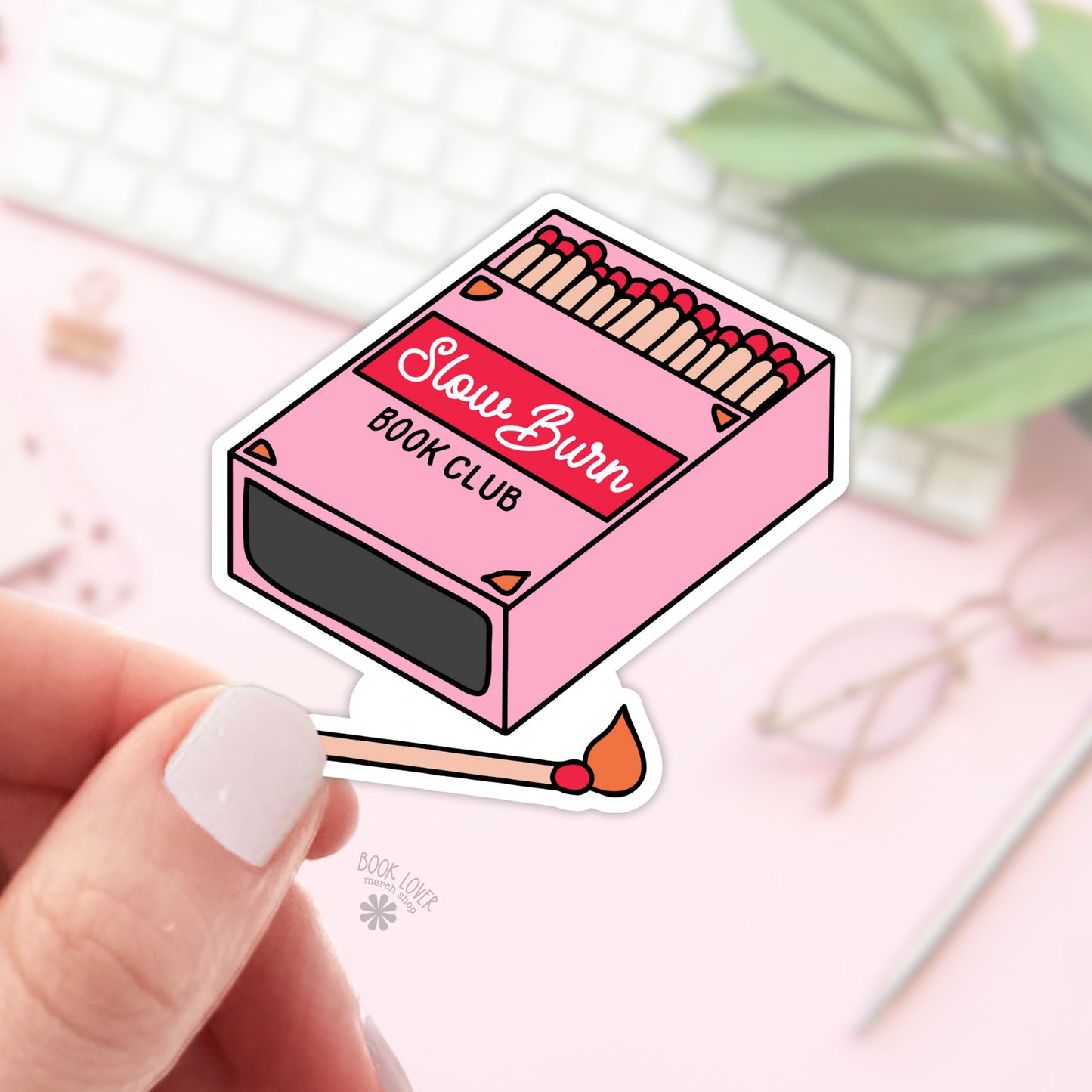 Book Lover Merch Shop - Slow Burn Book Club Stickers  / Bookish Merch, Book Lover