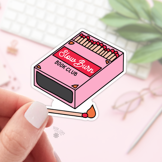Book Lover Merch Shop - Slow Burn Book Club Stickers  / Bookish Merch, Book Lover