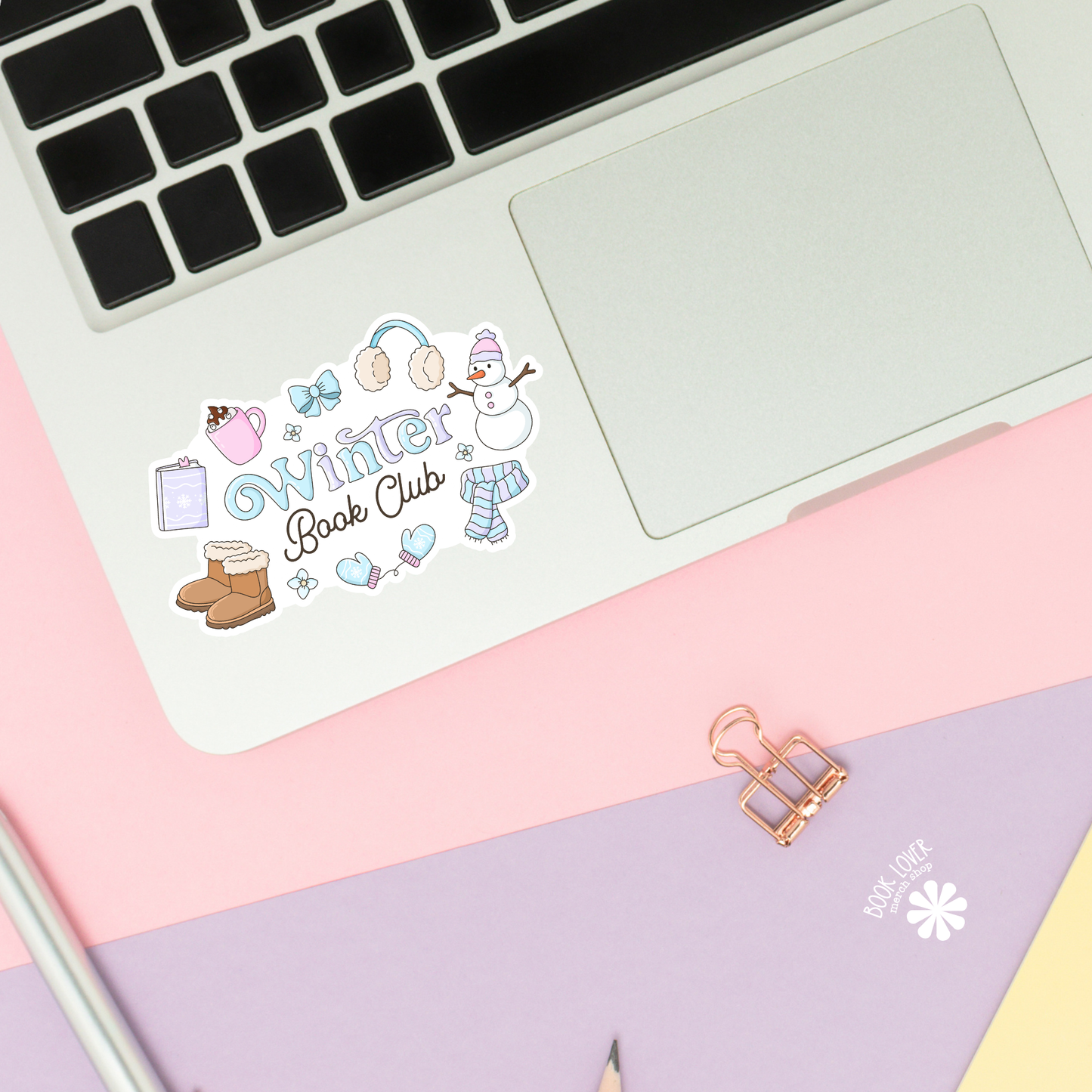 Book Lover Merch Shop - Winter Book Club Stickers / Bookish Stickers / Book Lover
