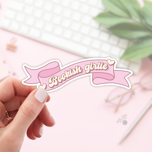 Book Lover Merch Shop - Bookish Girlie Banner Stickers / Bookish Stickers / Book
