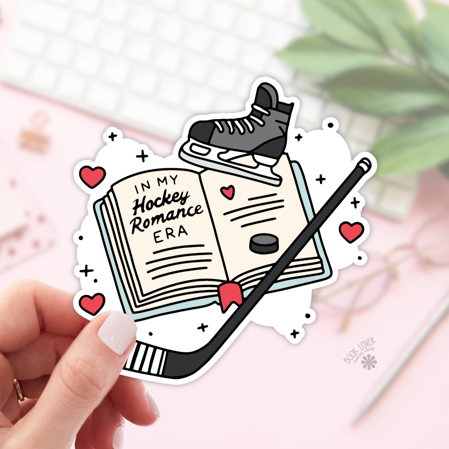 Book Lover Merch Shop - In My Hockey Romance Era Stickers / Bookish Stickers
