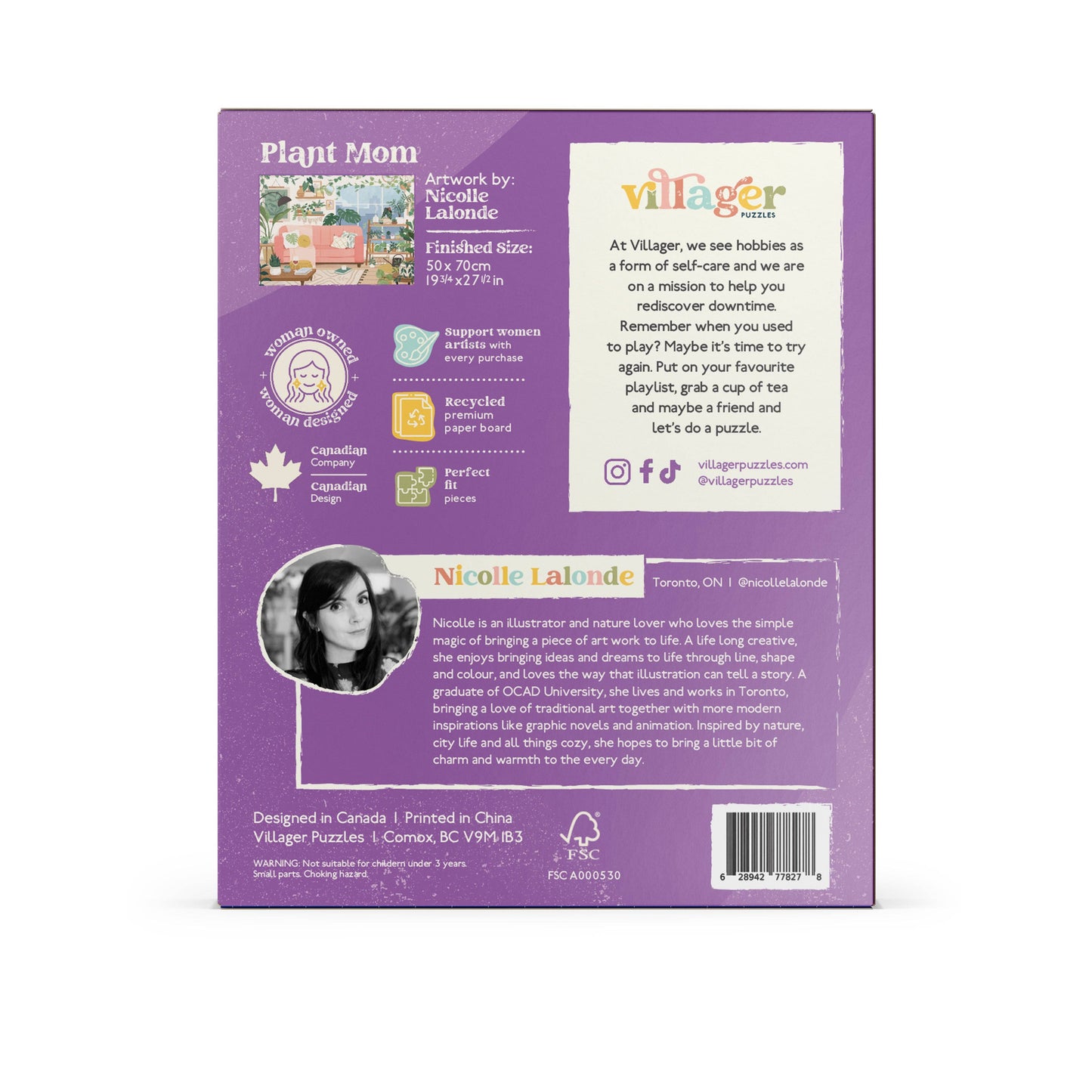 Villager Puzzles - Plant Mom 1000-Piece Puzzle | Designed in Ontario Canada