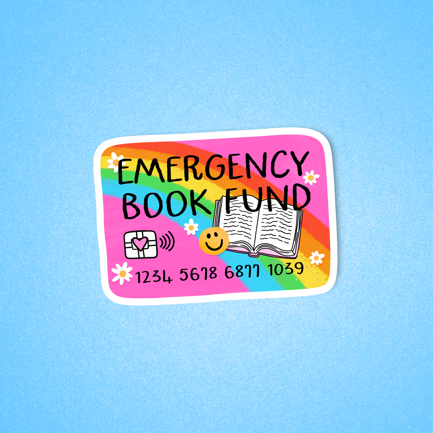 Radical Buttons - Emergency book fund, Bookish sticker, Laptop sticker