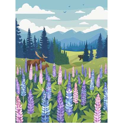 Villager Puzzles - Lupines Meadow | 1000-Piece Puzzle | Designed in Canada