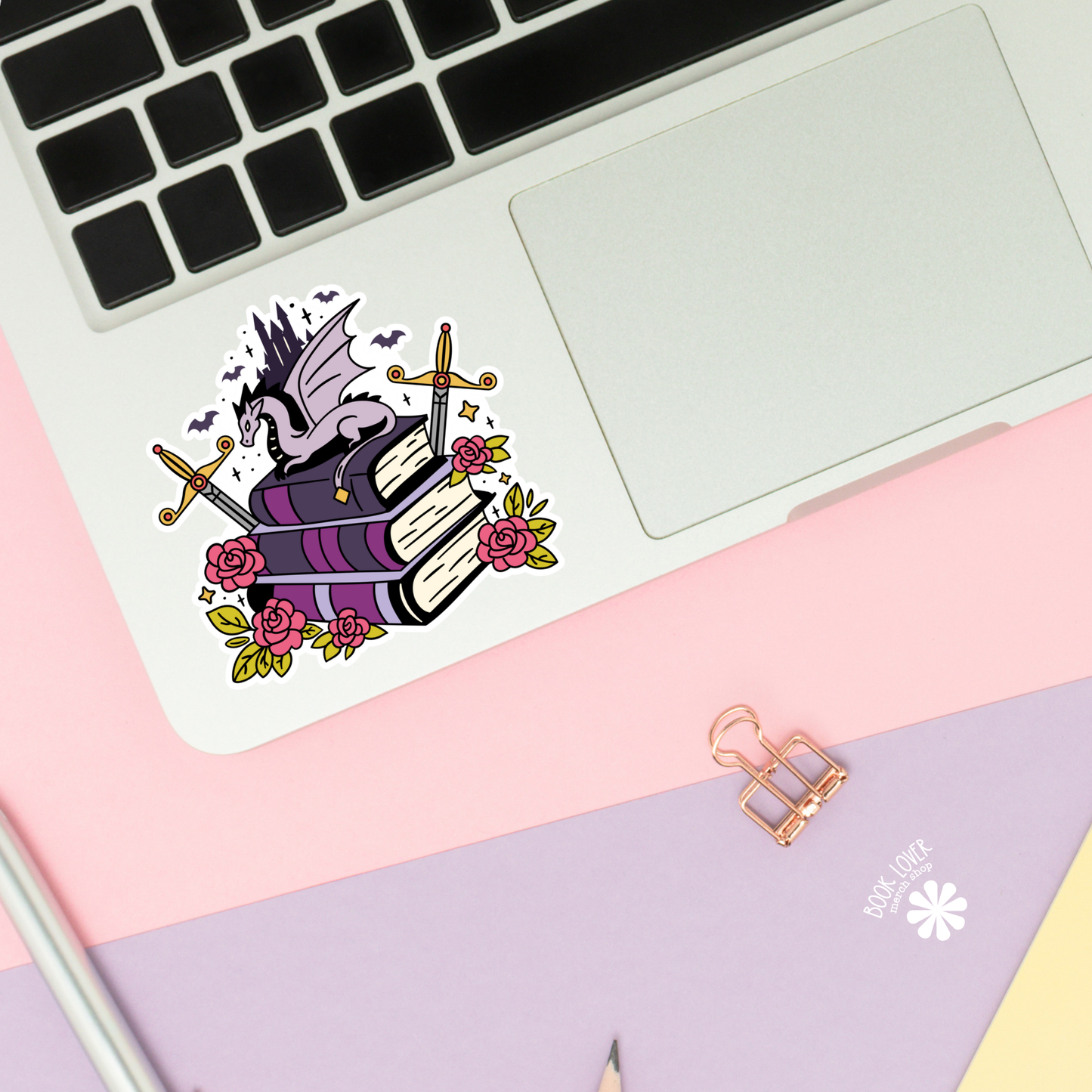 Book Lover Merch Shop - Fantasy Pile of Books Stickers / Bookish Stickers