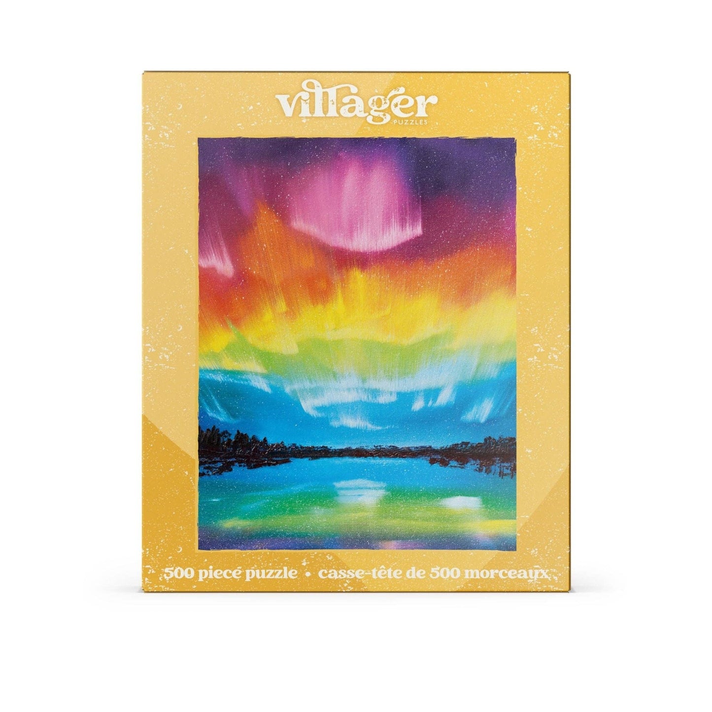 Villager Puzzles - Rainbow Northern Lights 500-Piece Puzzle | Canadian Artist