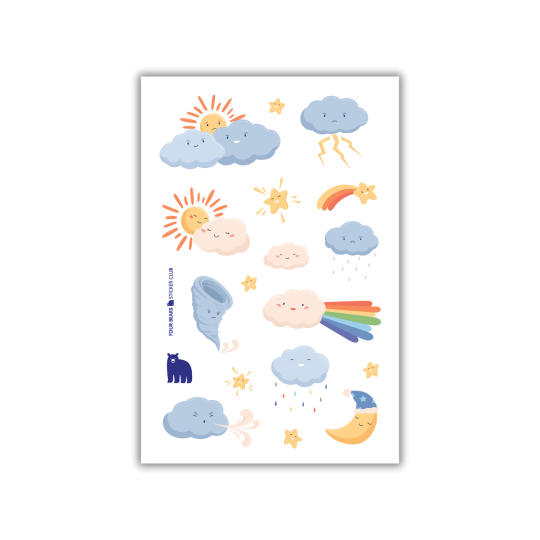 Four Bears Sticker Club - Cirrus-ly Cute Weather