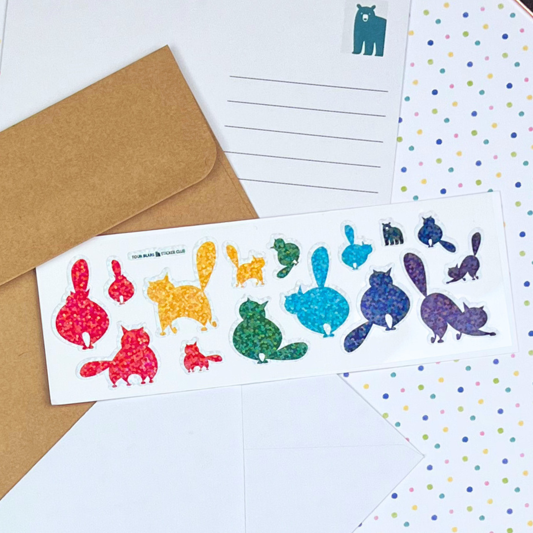 Four Bears Sticker Club - Rainbow Cats