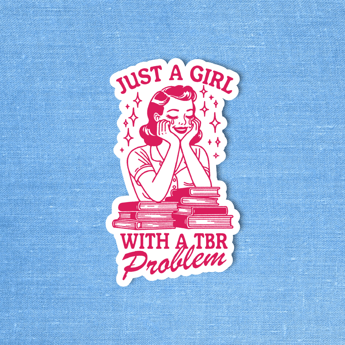 Radical Buttons - TBR sticker, Bookstore sticker, Bookish sticker, Retro