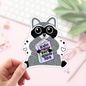 Book Lover Merch Shop - Always Freakin Busy Reading Trash Stickers / Raccoon Sticker