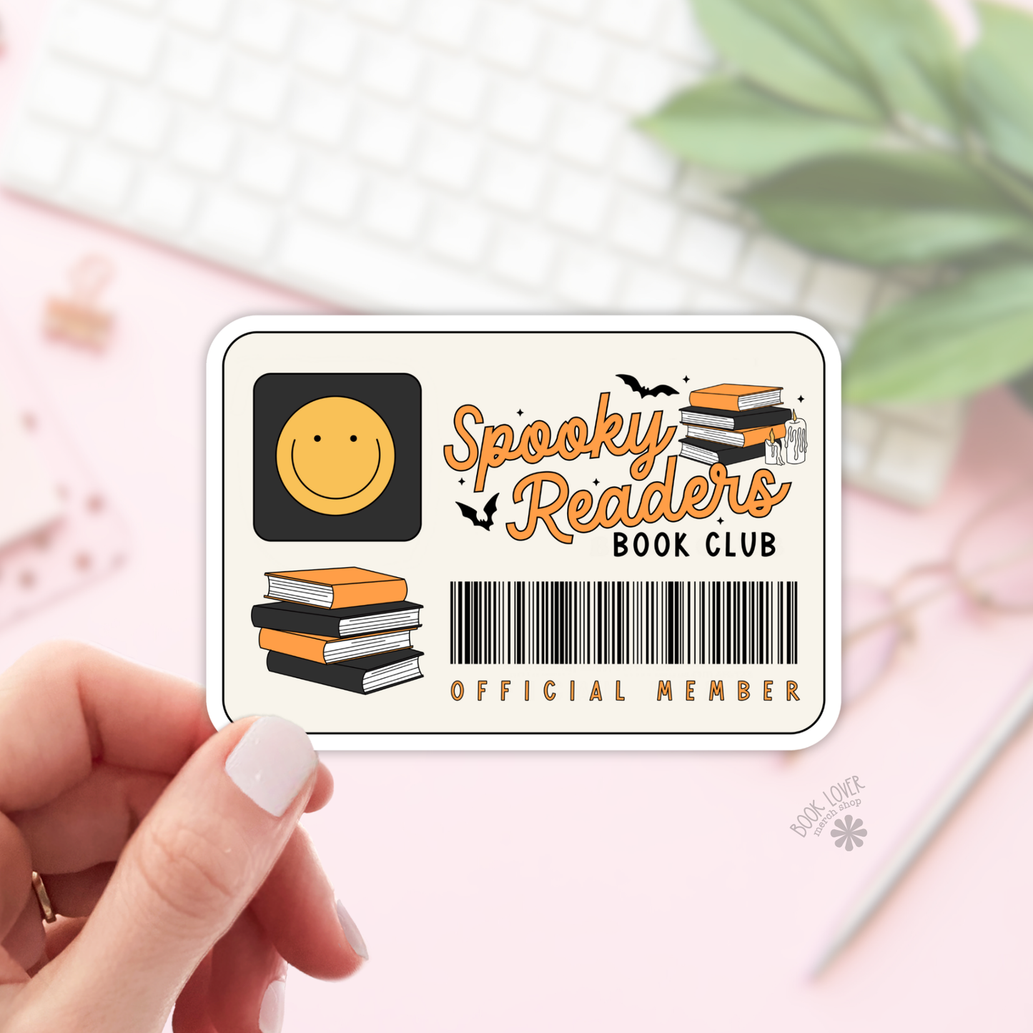 Book Lover Merch Shop - Halloween Spooky Readers Card Stickers / Bookish Stickers