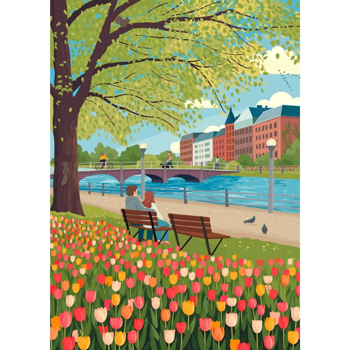 Villager Puzzles - Tulip Season | 500-Piece Puzzle | Designed in Canada