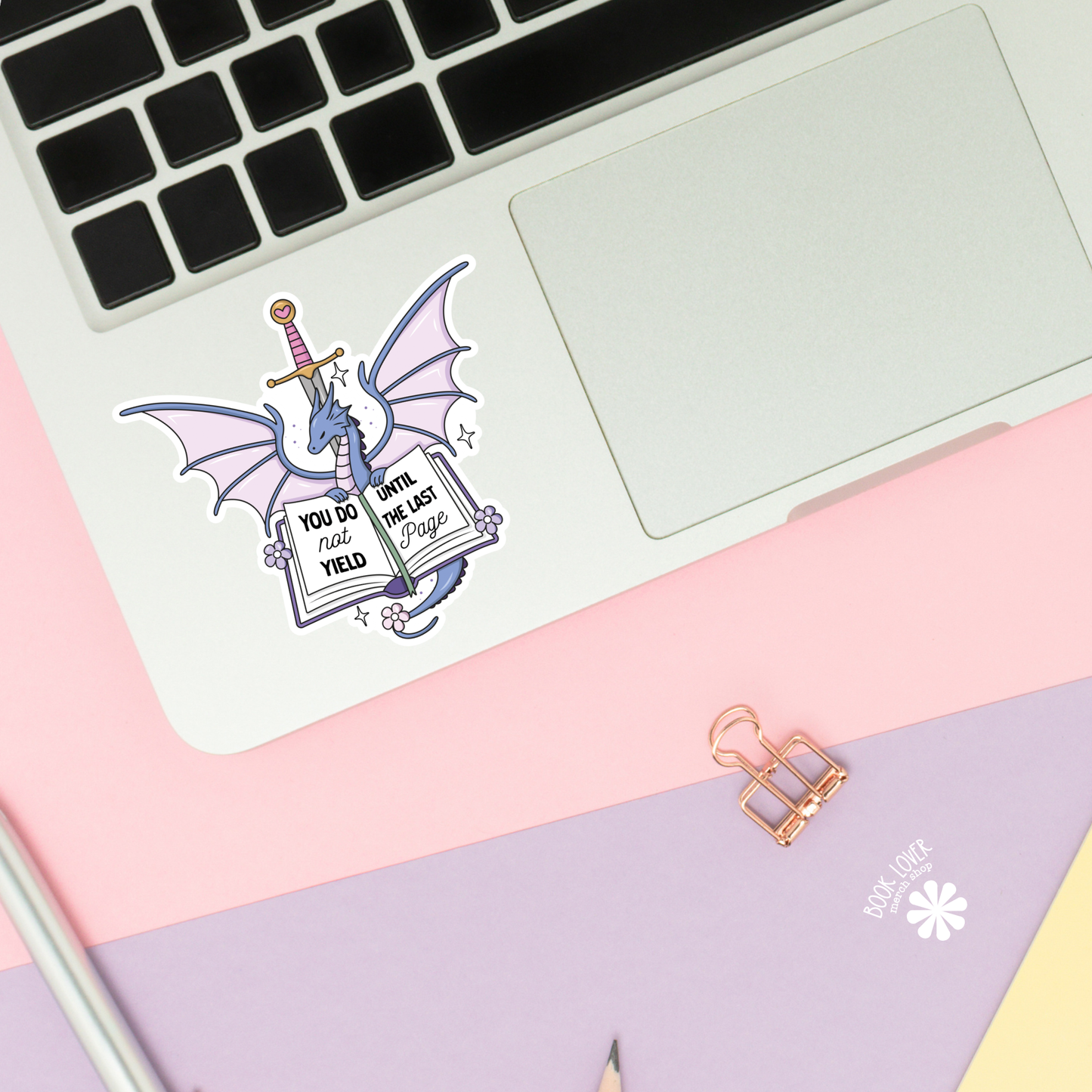 Book Lover Merch Shop - You Do Not Yield Until The Last Page Stickers / Bookish