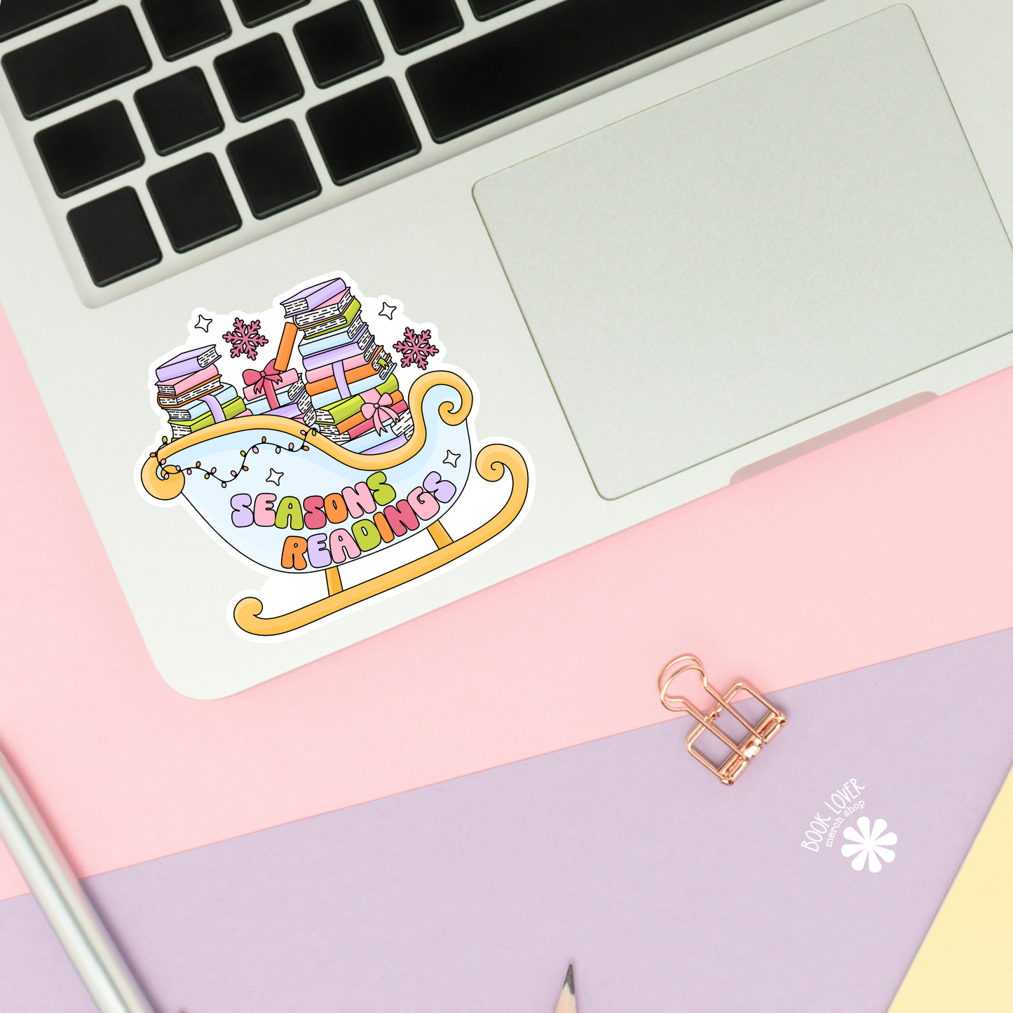 Book Lover Merch Shop - Christmas Seasons Readings Stickers / Bookish Stickers