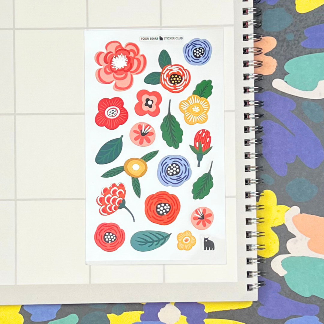 Four Bears Sticker Club - Garden Glow
