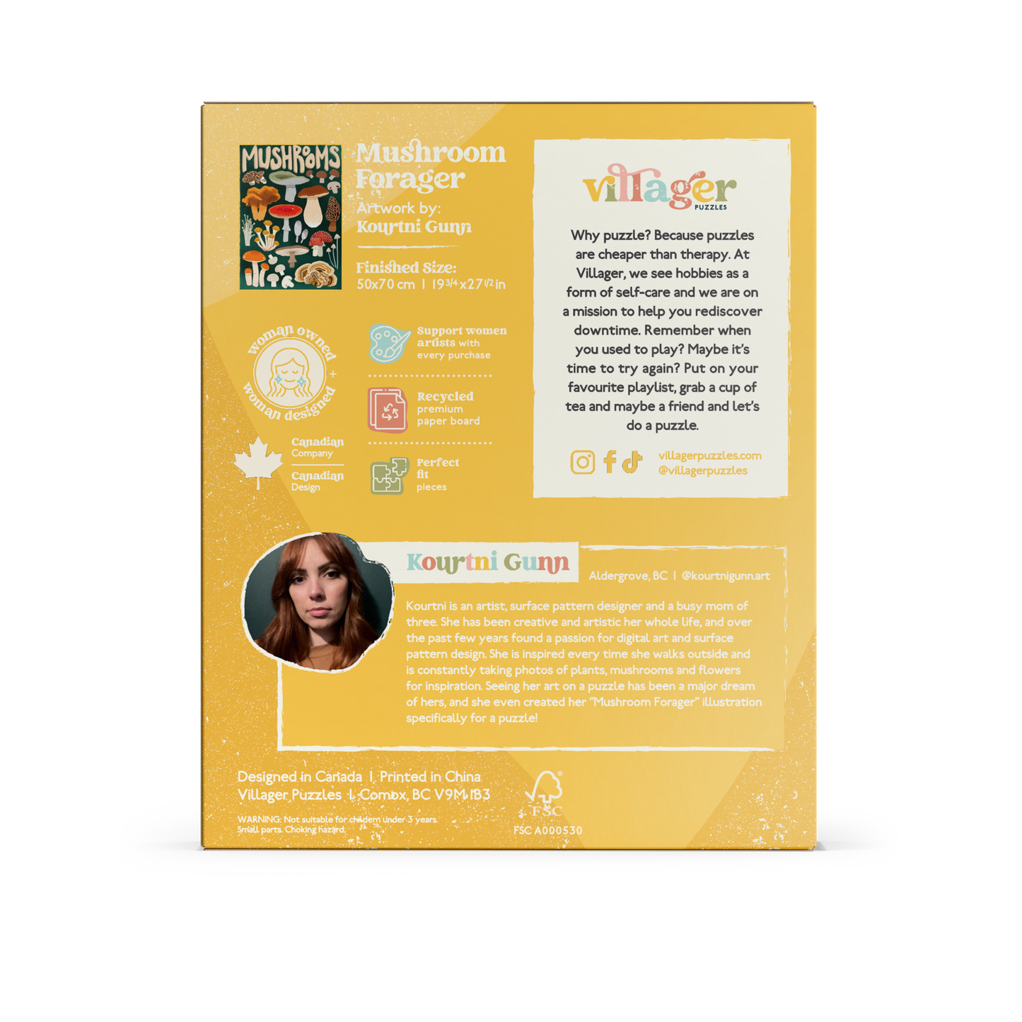 Villager Puzzles - Mushroom Forager 1000-Piece Puzzle | Designed in BC Canada