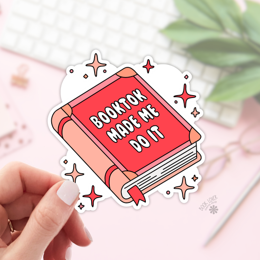 Book Lover Merch Shop - Booktok Made Me Do It Stickers / Bookish Stickers / Book