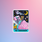 Radical Buttons - The bookworm sticker, Tarot sticker, Laptop sticker 