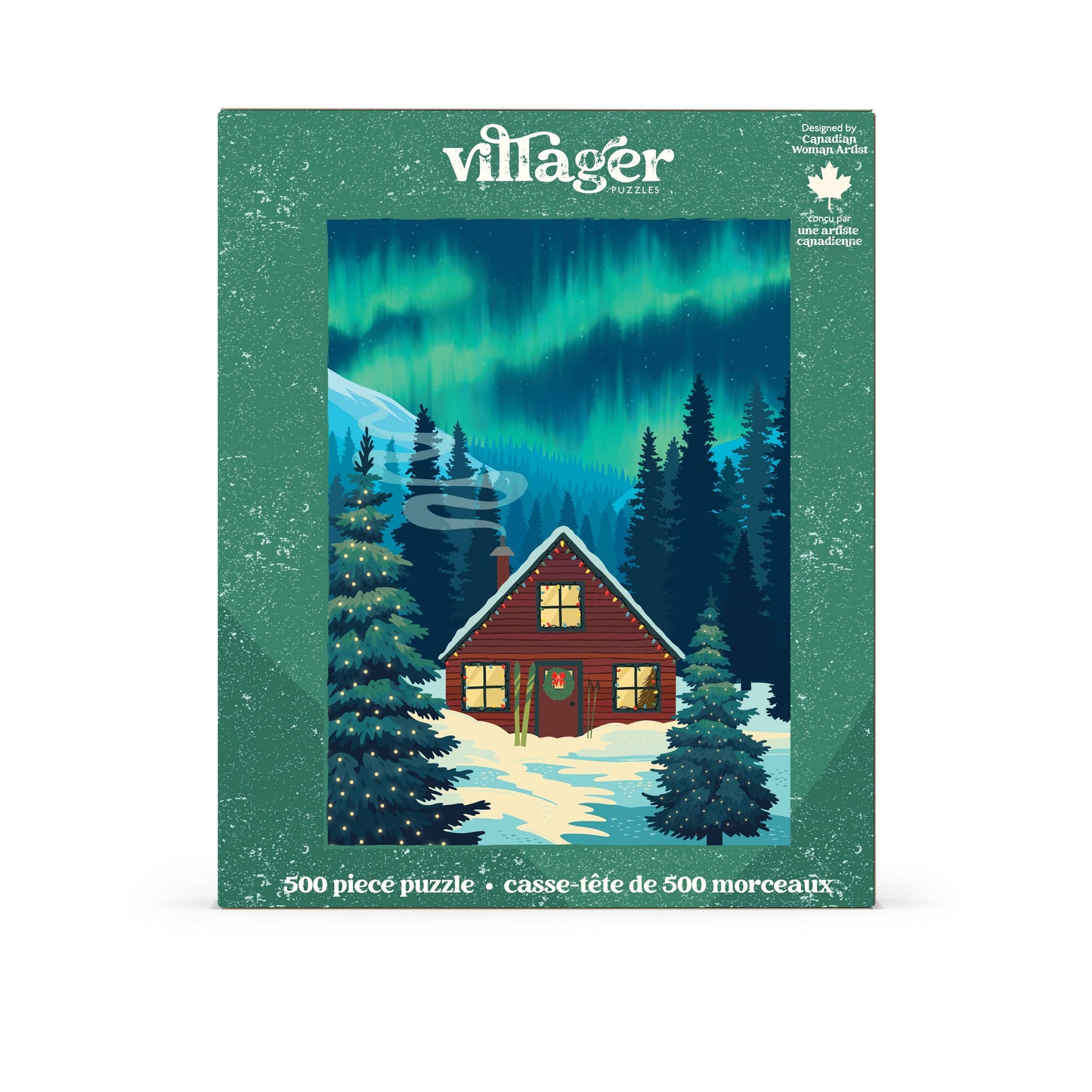 Villager Puzzles - Northern Cabin | 500-Piece Puzzle | Designed in Canada