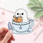 Book Lover Merch Shop - Hot Coco Hot Tub Stickers / Bookish Stickers / Book Lover